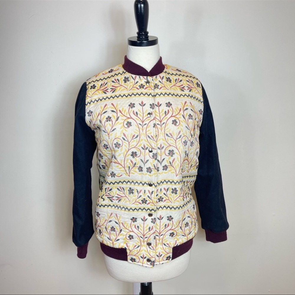 Roseanna Quilted Wool Faux Shearling Lined Bomber